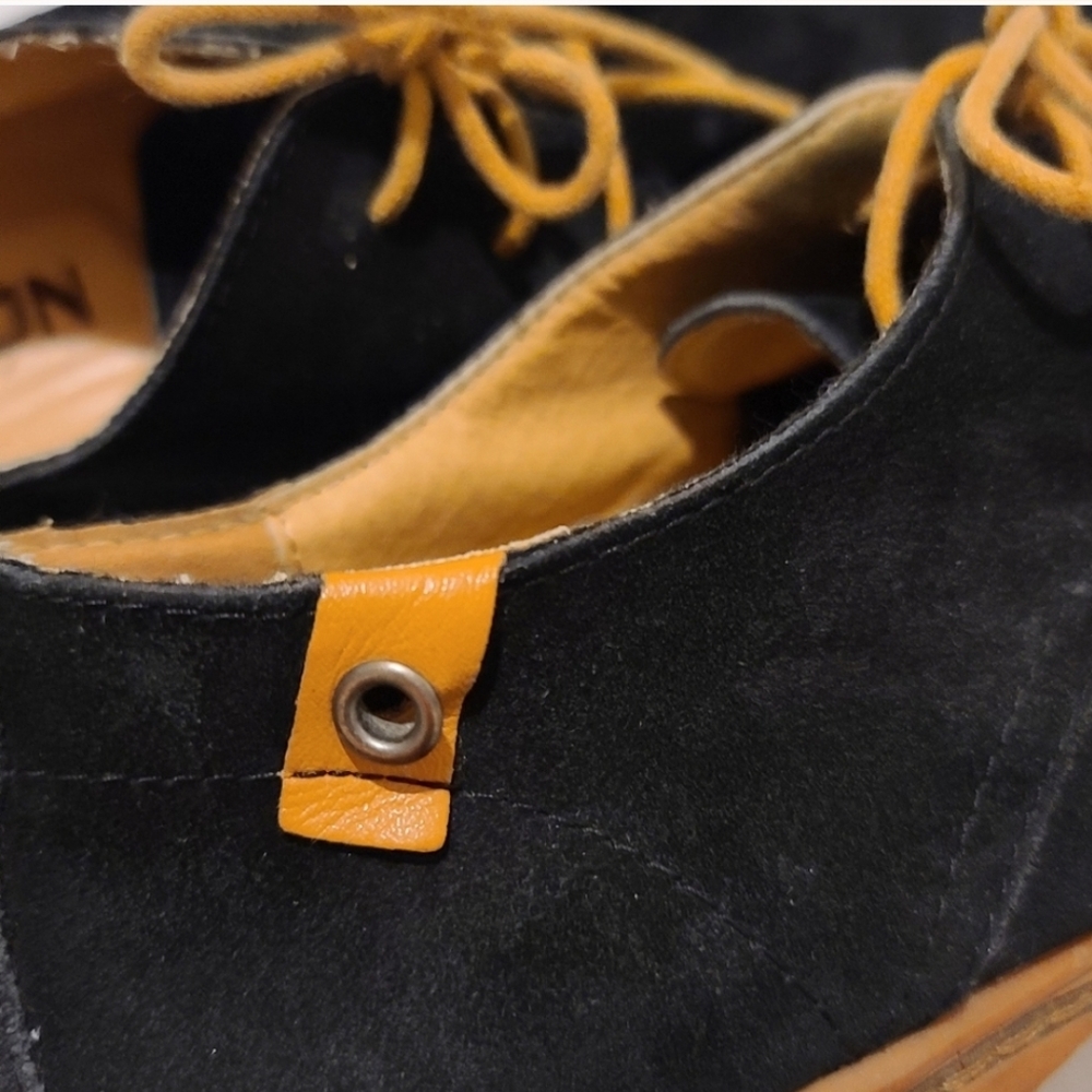 FASHION Suede Lace up Men's Black Oxford shoes Size 11.5 - Picture 5 of 11